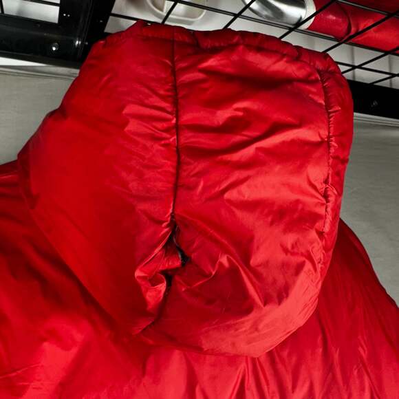 Retro Style Goodfellow & Co Men's Colorblock Striped Puffer Jacket with Hood Siz - Picture 8 of 8